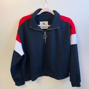 Cropped quarter zip